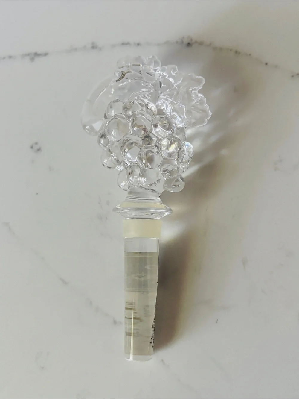 MIKASA Full Lead Crystal Glass Wine Bottle Stopper  Grapes Germany